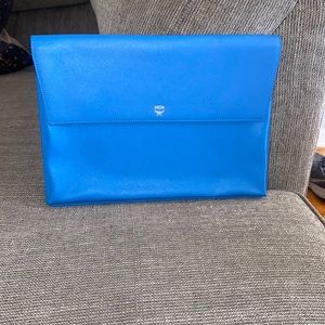 NWOT Limited Edition Blue MCM Clutch Pouch